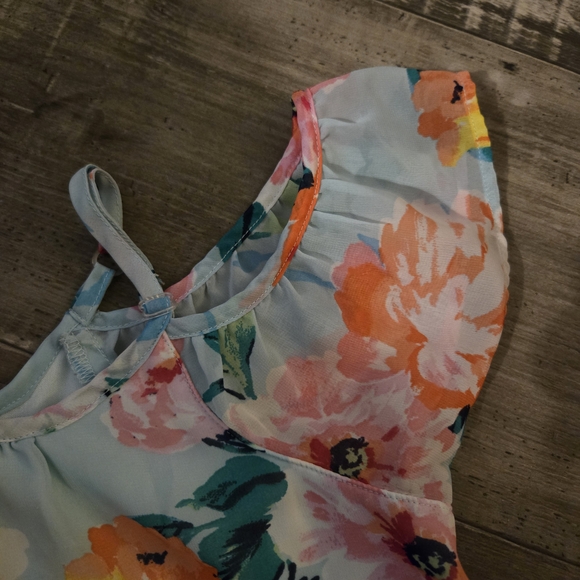 Place Floral Kids Dress - Blue and Orange - Picture 4 of 5